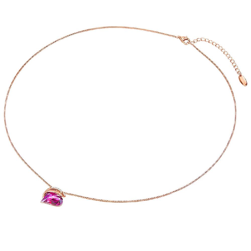 Rafaela Donata Kette mit Anhänger Sterling Silber roségold verziert mit Kristallen von Swarovski® amethyst weiß Kostenlose Rückgabe