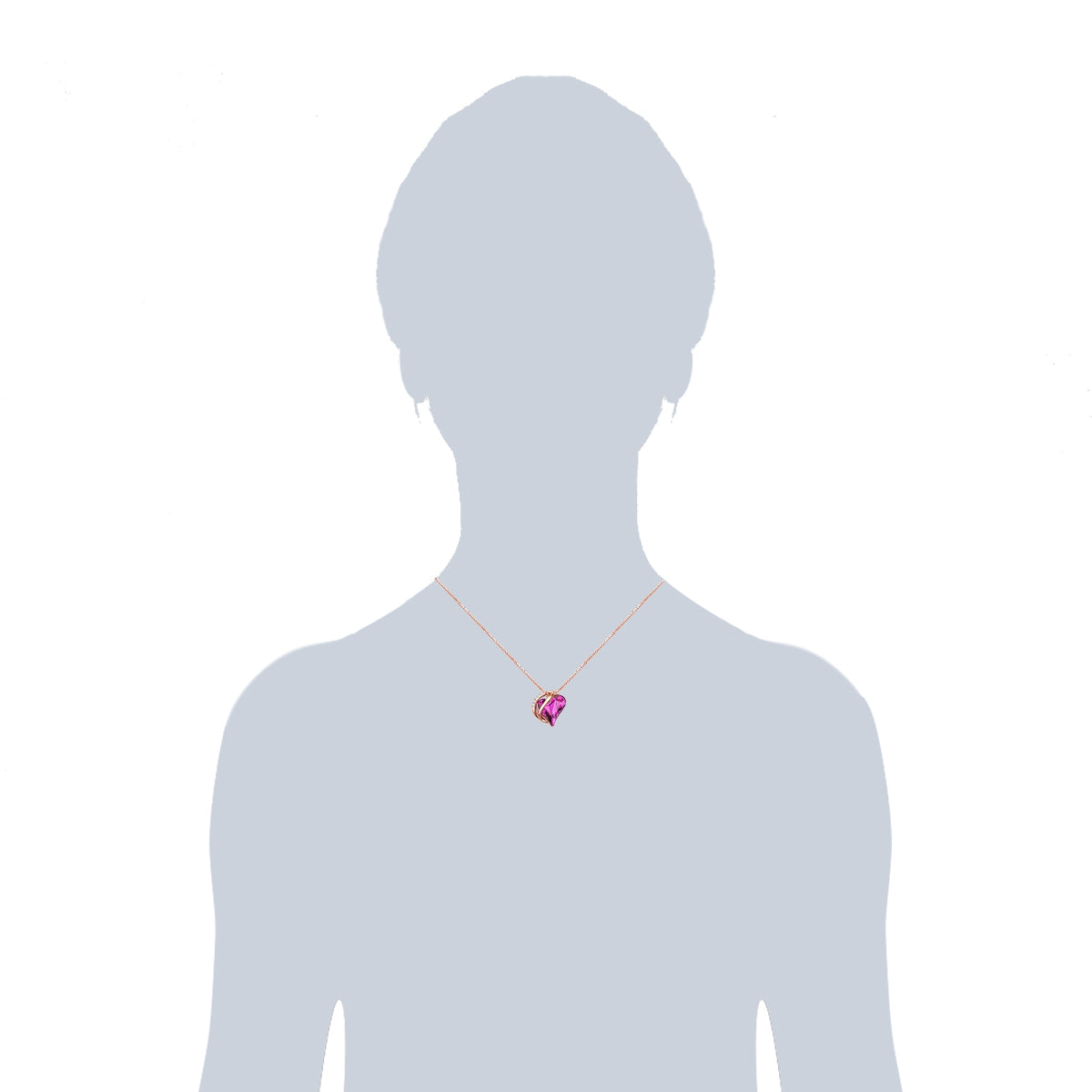 Rafaela Donata Kette mit Anhänger Sterling Silber roségold verziert mit Kristallen von Swarovski® amethyst weiß Kostenlose Rückgabe