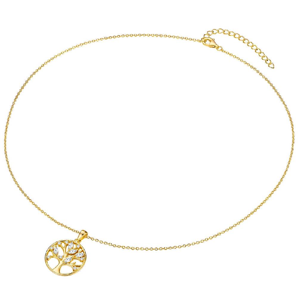 Rafaela Donata Kette mit Anhänger Sterling Silber gelbgold Zirkonia weiß Bis zu 65% Rabatt