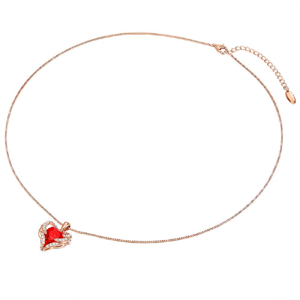 Rafaela Donata Kette mit Anhänger Sterling Silber roségold verziert mit Kristallen von Swarovski® heller Siam weiß Vierteljährliche Förderung