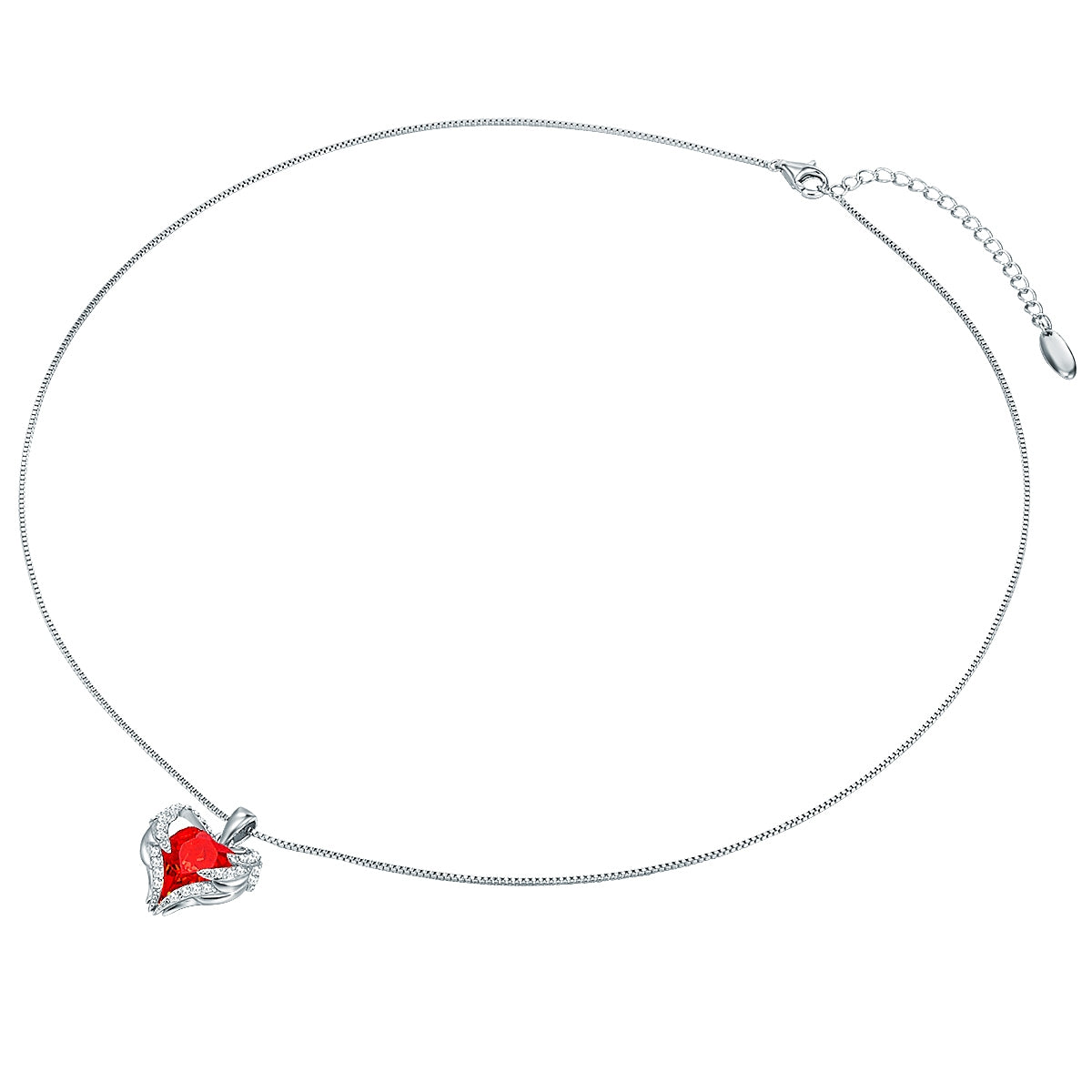 Rafaela Donata Kette mit Anhänger Sterling Silber verziert mit Kristallen von Swarovski® heller Siam weiß Fabrikladen