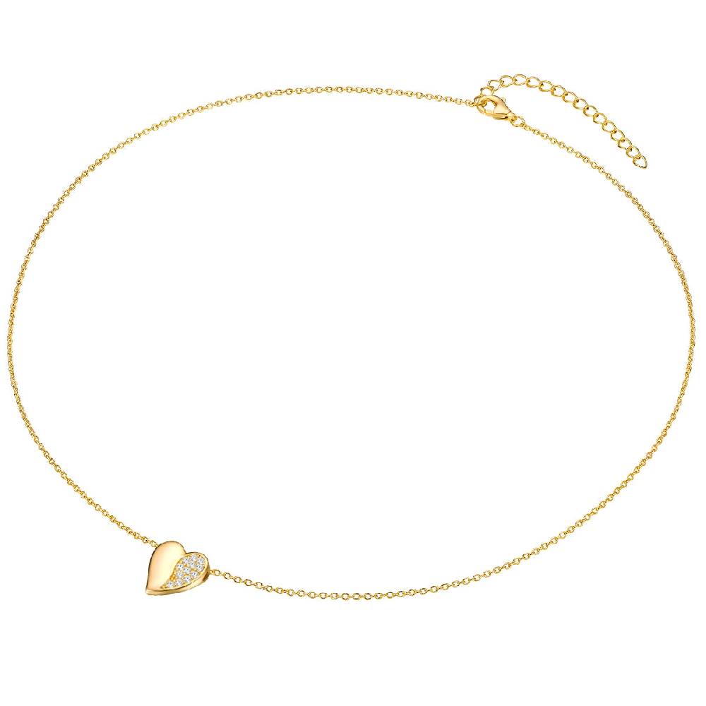 Rafaela Donata Kette mit Anhänger Sterling Silber gelbgold Zirkonia weiß Speichern exportieren