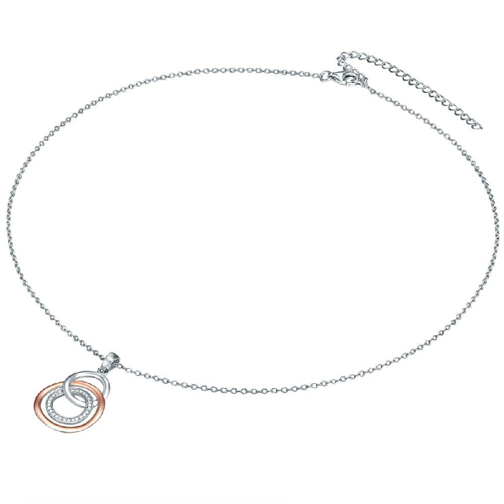 Rafaela Donata Kette mit Anhänger Sterling Silber bi-Color Zirkonia weiß Online