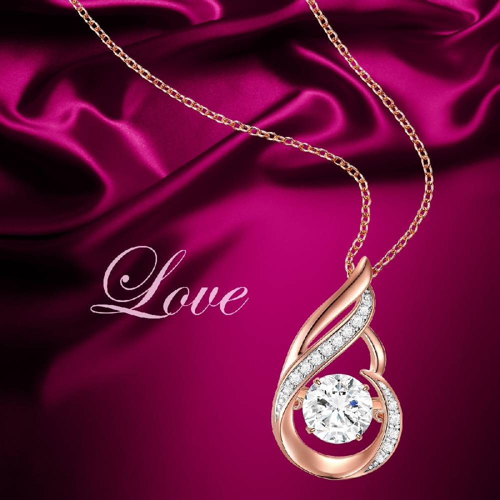 Rafaela Donata Kette mit Anhänger Sterling Silber roségold Zirkonia weiß Angebote