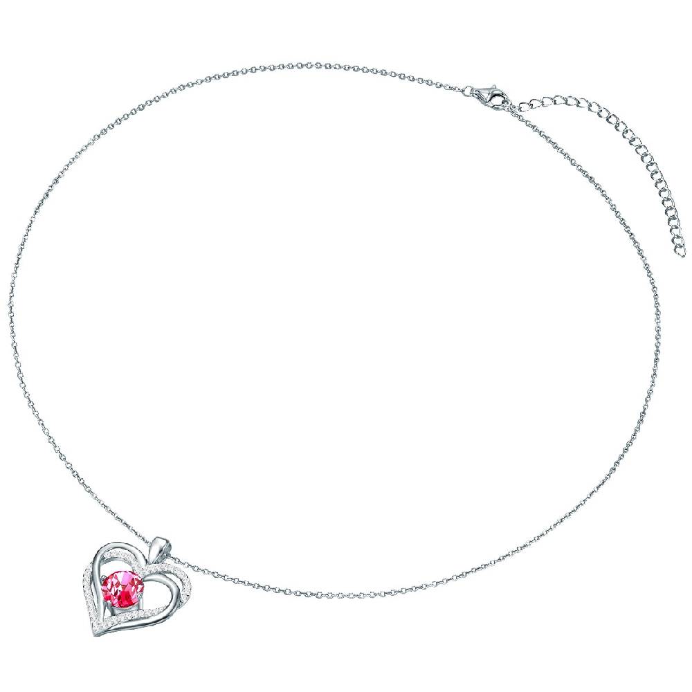 Rafaela Donata Kette mit Anhänger Sterling Silber verziert mit Kristallen von Swarovski® pink Zirkonia weiß Hotsell
