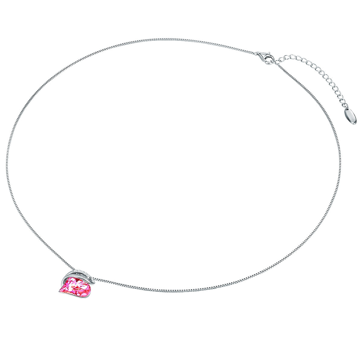 Rafaela Donata Kette mit Anhänger Sterling Silber verziert mit Kristallen von Swarovski® Rosa weiß Schlussverkauf