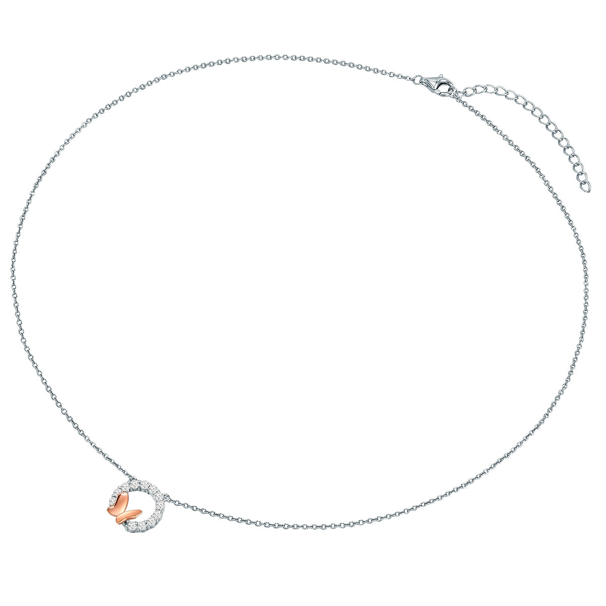 Rafaela Donata Kette Sterling Silber bi-Color Zirkonia weiß Günstiger Verkauf
