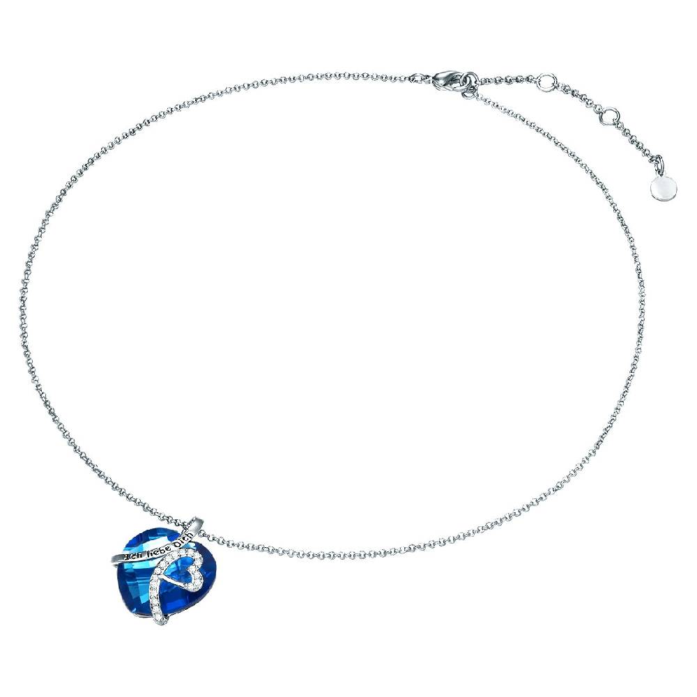 Rafaela Donata Kette mit Anhänger Zirkonia weiß Glas blau Rabatt