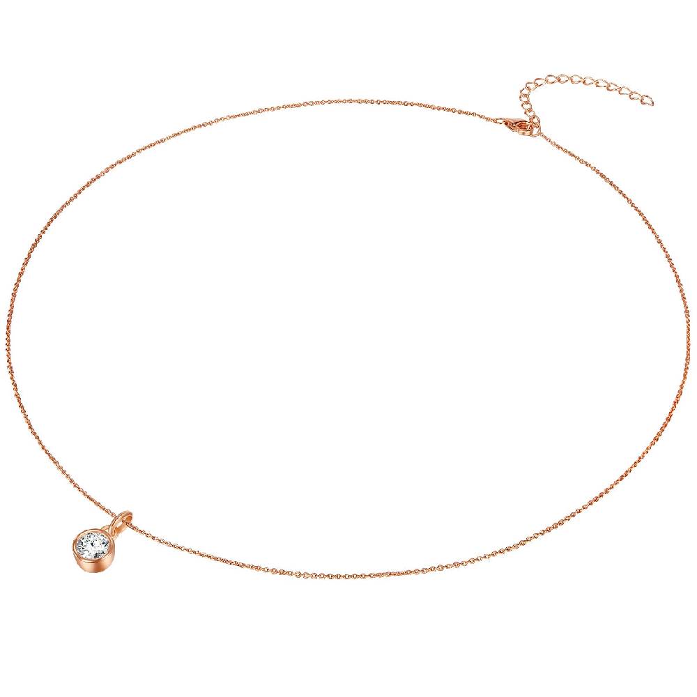 Rafaela Donata Kette mit Anhänger Sterling Silber roségold Zirkonia weiß Versandkostenfrei