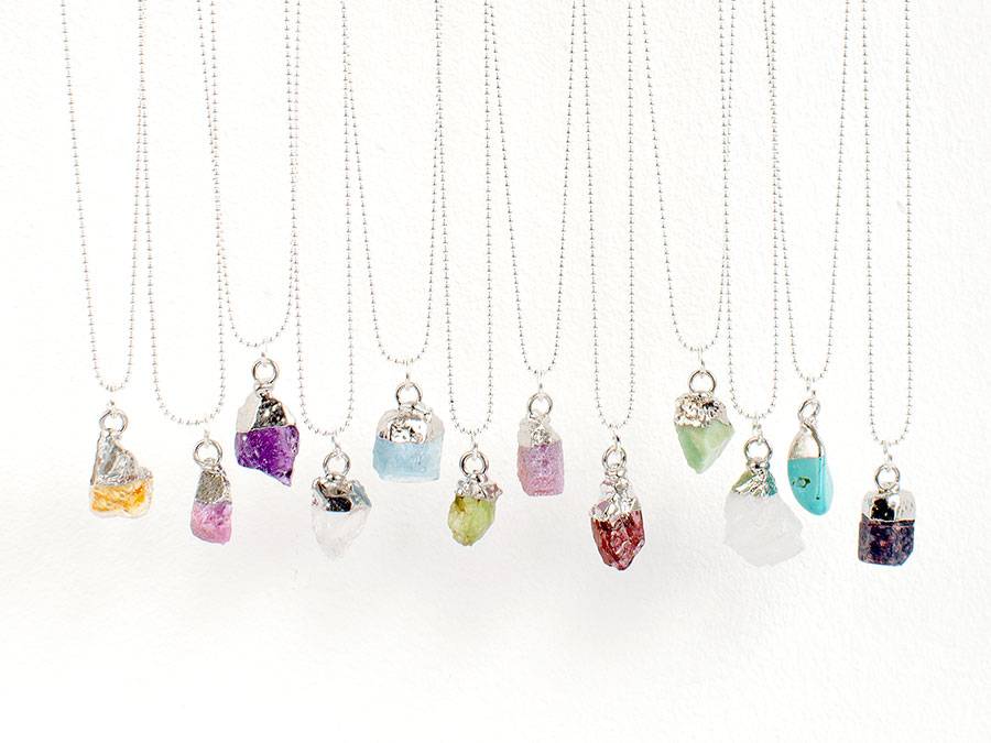 Renna Deluxe GEBURTSSTEIN Kette Silber Große Rabatte