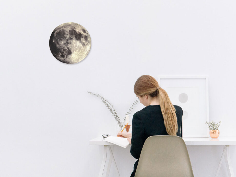 Renna Deluxe MOND Bild auf Holz Tägliche Deals