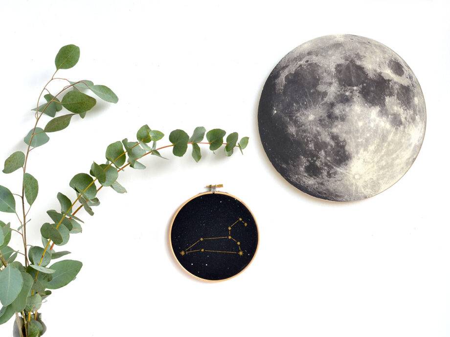 Renna Deluxe MOND Bild auf Holz Tägliche Deals