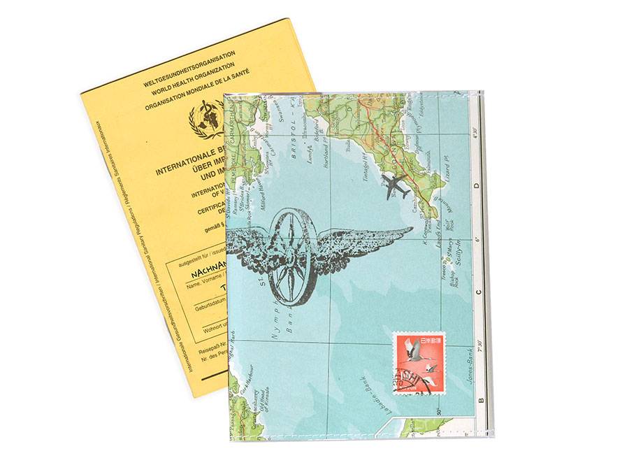 Renna Deluxe Atlas Impfpass Hülle aus Landkarten VIP-Rabatte