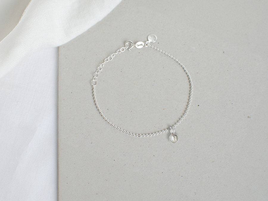 Renna Deluxe Kugel Armband mit BUCHSTABEN Silber Zeitbegrenzte Promotion