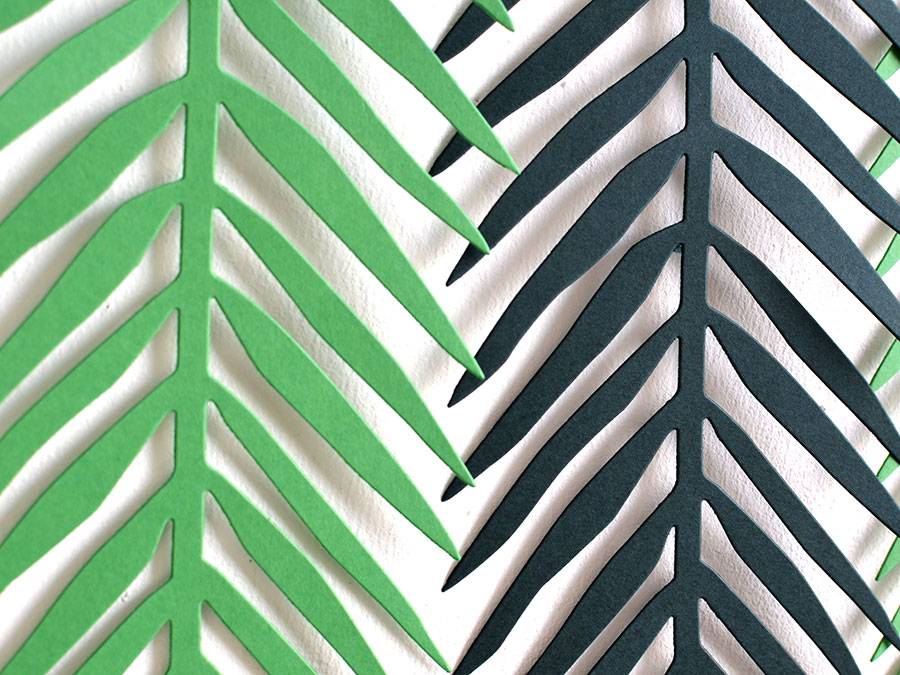 Renna Deluxe Palmen Girlande mit Palmenblättern Wanddekoration Auslauf