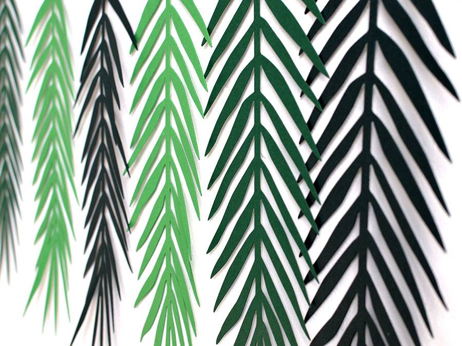 Renna Deluxe Palmen Girlande mit Palmenblättern Wanddekoration Auslauf