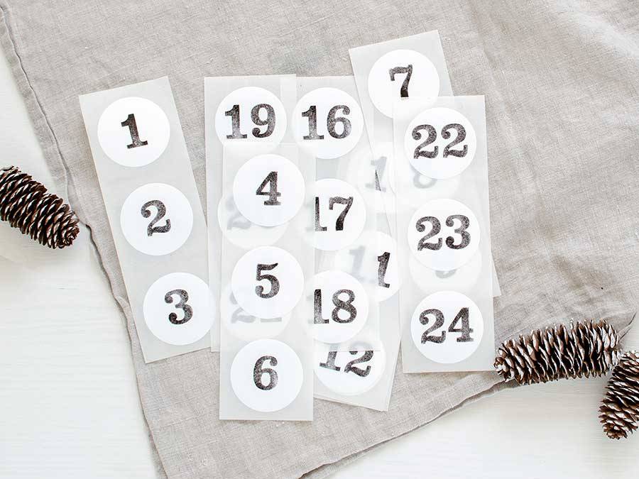 Renna Deluxe ADVENTSKALENDER Zahlen Aufkleber Cyber Monday