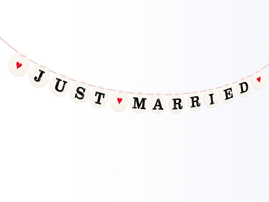 Renna Deluxe Just Married Hochzeitsgirlande Vatertagsangebot