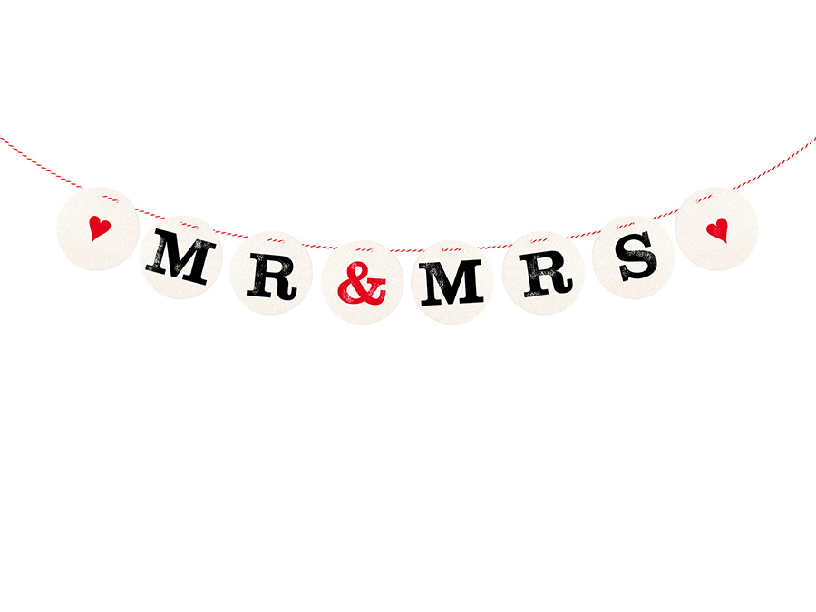 Renna Deluxe MR & MRS Girlande zur Hochzeit Valentinstagsangebot