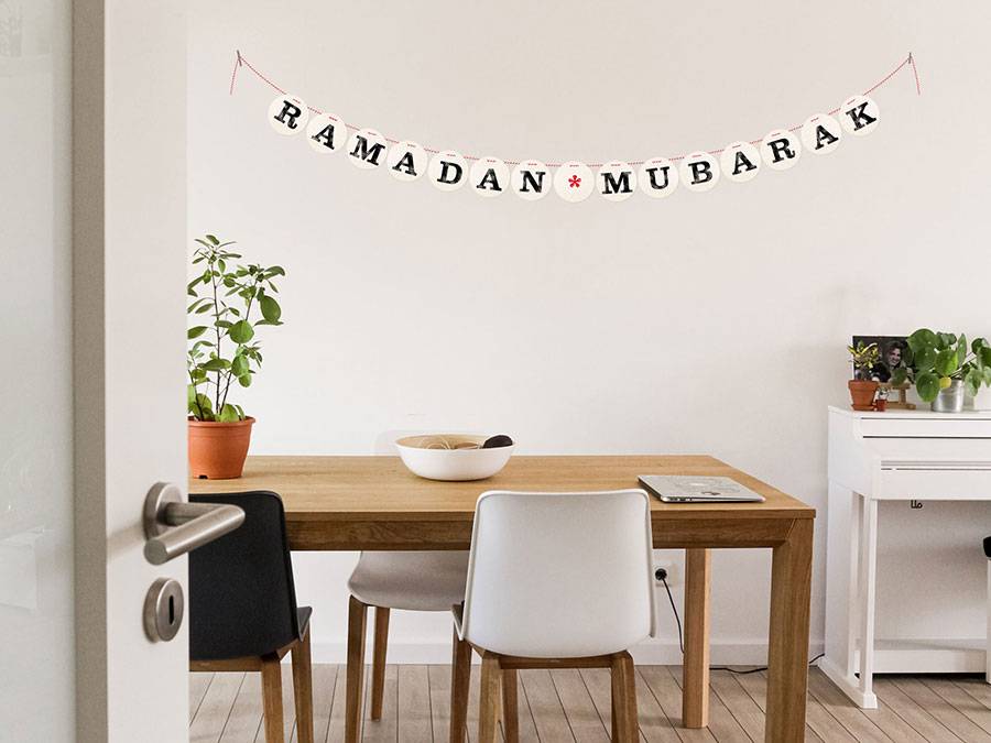 Renna Deluxe RAMADAN MUBARAK Girlande Jubiläumsangebot