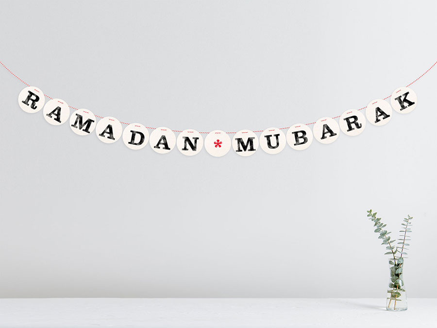 Renna Deluxe RAMADAN MUBARAK Girlande Jubiläumsangebot