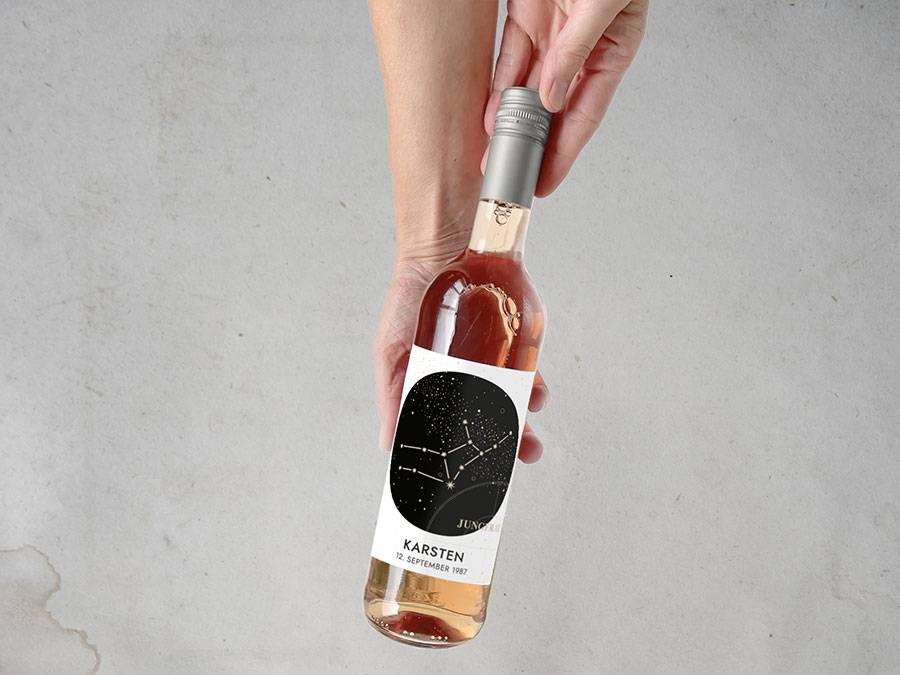 Renna Deluxe Sternzeichen Löwe | Personalisiertes Weinlabel Super Sparpreis