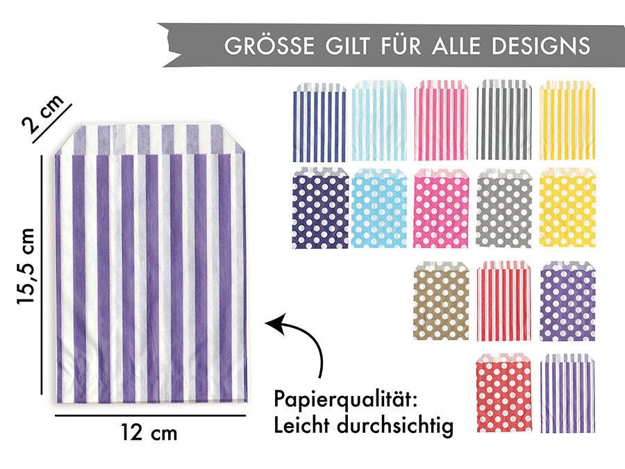 Renna Deluxe 50 Papiertüten viele Farben Discount Store für neue Produkte