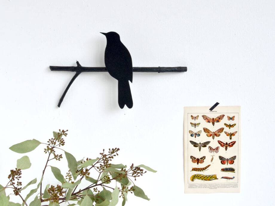 Renna Deluxe Amsel in Fraktur auf dem Ast 50% Rabatt für begrenzte Zeit