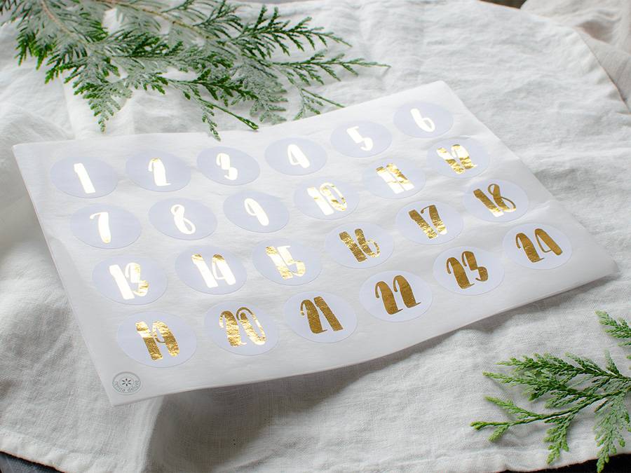 Renna Deluxe ADVENTSKALENDER Zahlen in GOLD Schlussverkauf