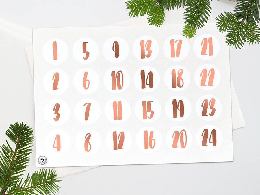 Renna Deluxe ADVENTSKALENDER Zahlen in SILBER Günstiger Verkauf