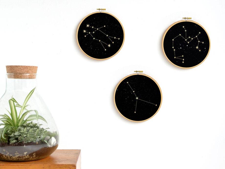 Renna Deluxe Schütze Sternzeichen Bild im Stickrahmen Fabrik Onlineshop