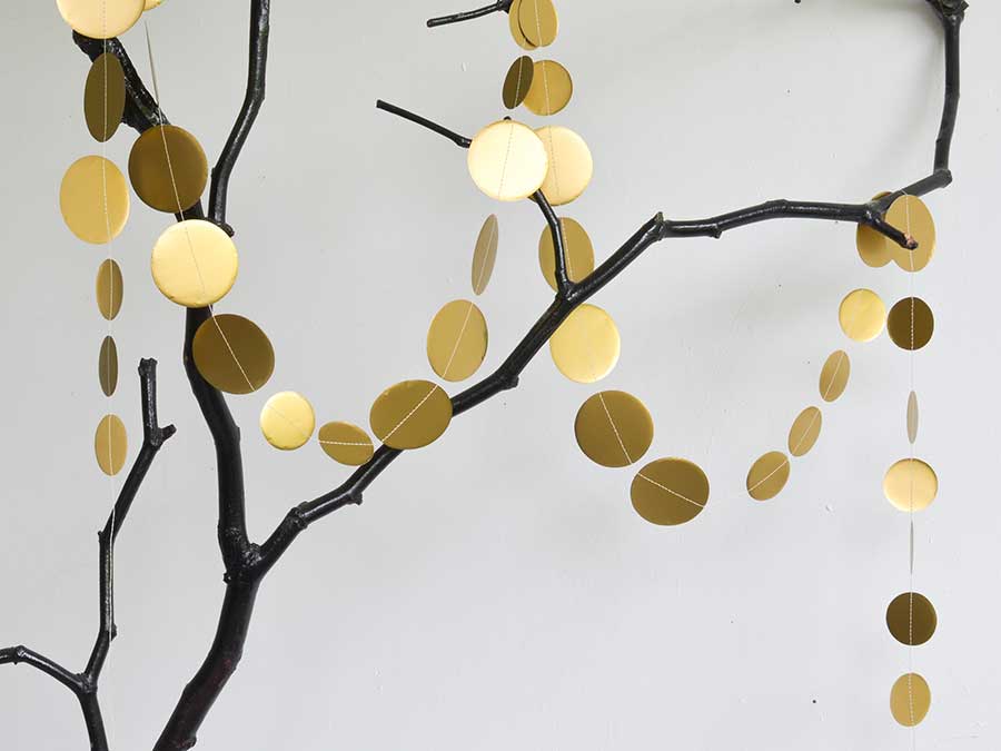 Renna Deluxe Girlande Punkte in Gold Wochenangebot