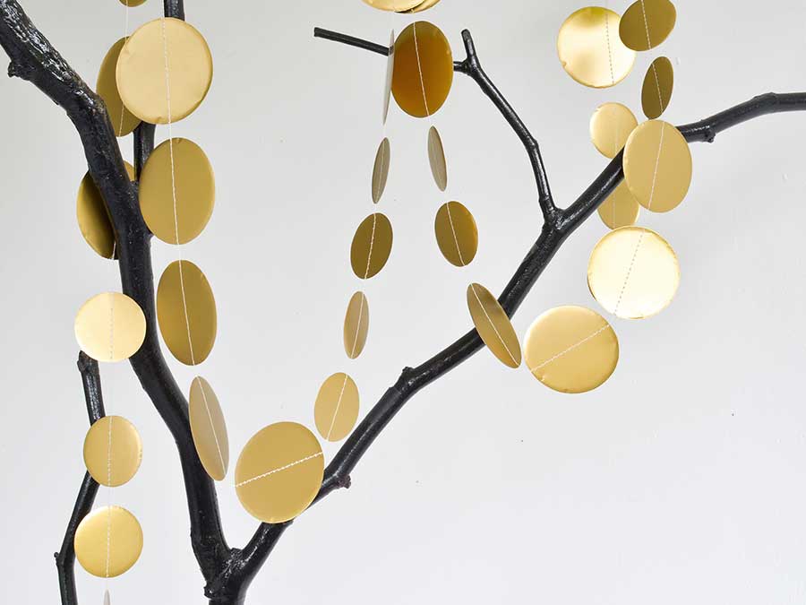 Renna Deluxe Girlande Punkte in Gold Wochenangebot