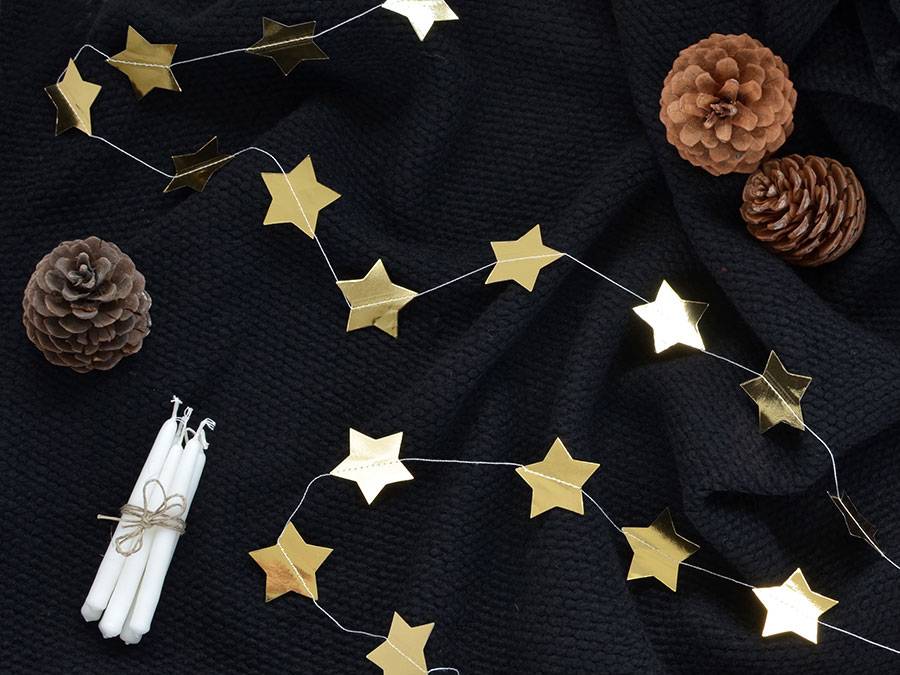 Renna Deluxe Sternengirlande Gold Sonderangebot der Fabrik