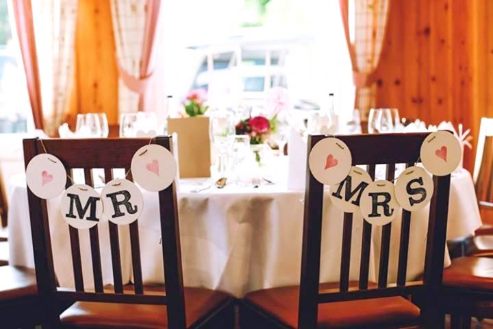Renna Deluxe ER & SIE StuhlDeko Girlanden zur Hochzeit Auslauf
