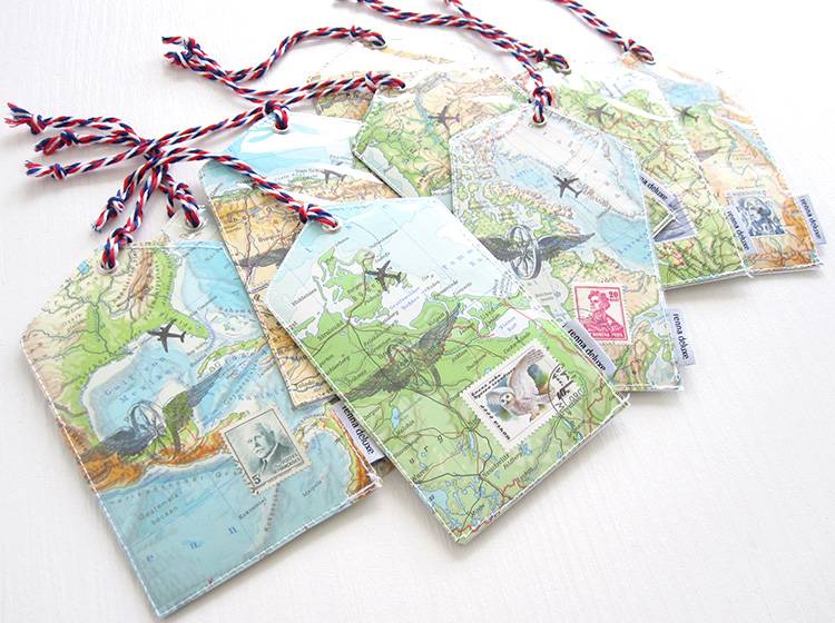 Renna Deluxe Atlas Gepäckanhänger aus Landkarten Meist gekauft