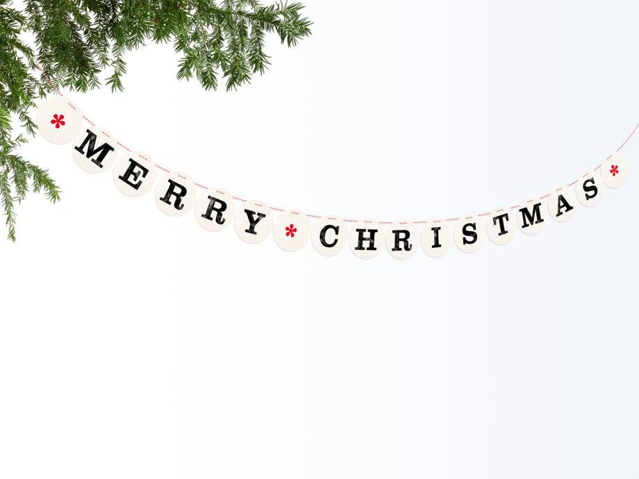Renna Deluxe Merry Christmas Girlande