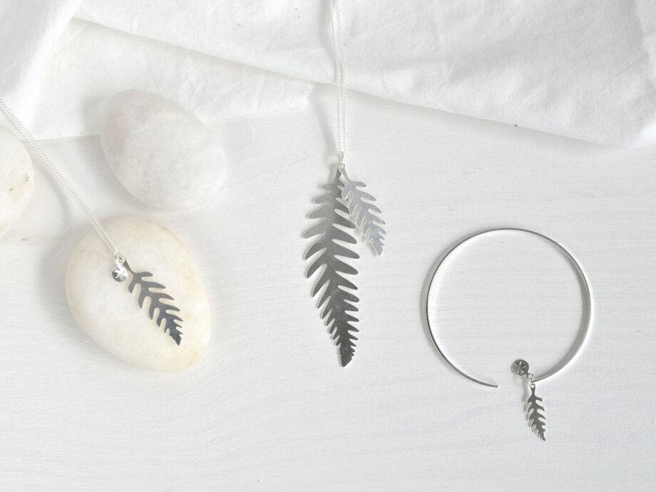 Renna Deluxe Kette mit Farn in Silber Begrenztes Angebot
