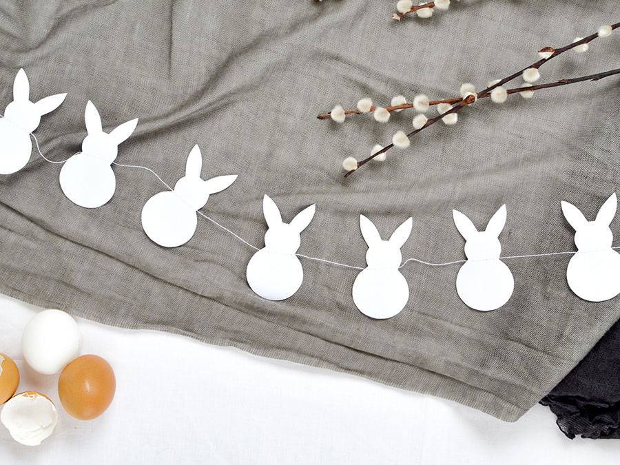 Renna Deluxe Osterhasen Girlande aus Kraftpapier braun Online Shopping