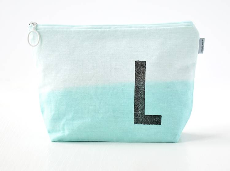 Renna Deluxe Kulturtasche MINT mit Monogramm personalisiert Bestseller