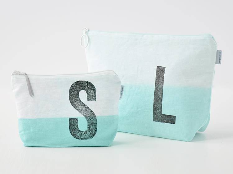 Renna Deluxe Kulturtasche MINT mit Monogramm personalisiert Bestseller