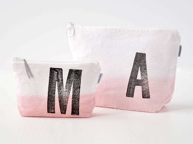 Renna Deluxe Kosmetiktasche ROSA mit Monogramm personalisiert 50% Rabatt für begrenzte Zeit