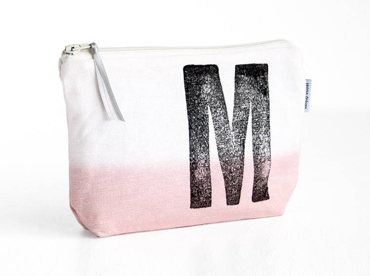 Renna Deluxe Kosmetiktasche ROSA mit Monogramm personalisiert 50% Rabatt für begrenzte Zeit