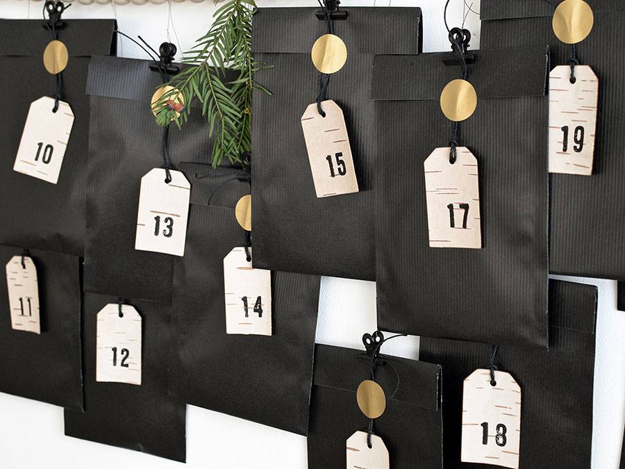Renna Deluxe Adventskalender Zahlen Anhänger aus Birkenrinde Angebote
