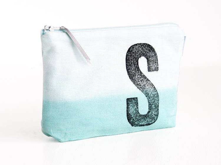 Renna Deluxe Schminktasche MINT mit Monogramm personalisiert Preisnachlass