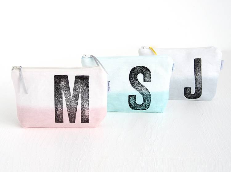 Renna Deluxe Schminktasche MINT mit Monogramm personalisiert Preisnachlass