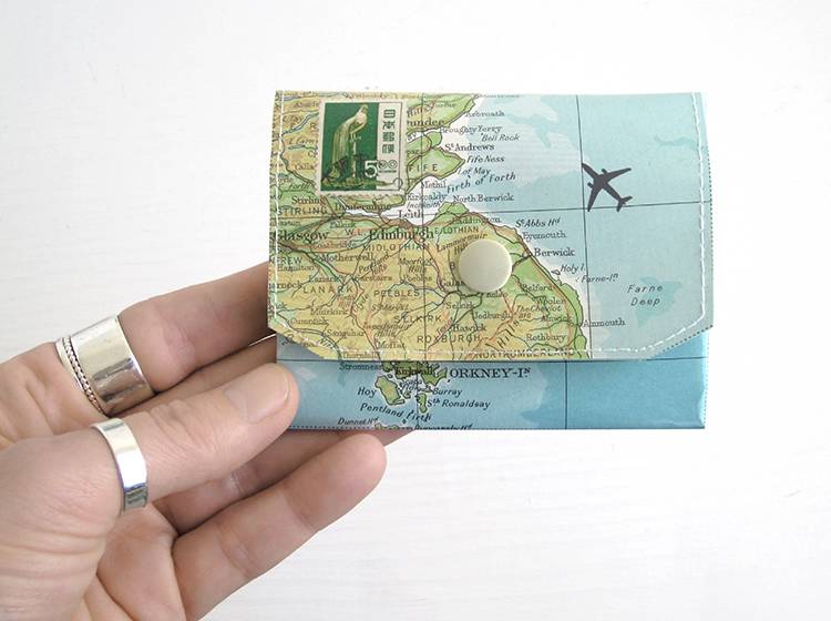 Renna Deluxe Atlas Portemonnaie aus Landkarten Günstig kaufen