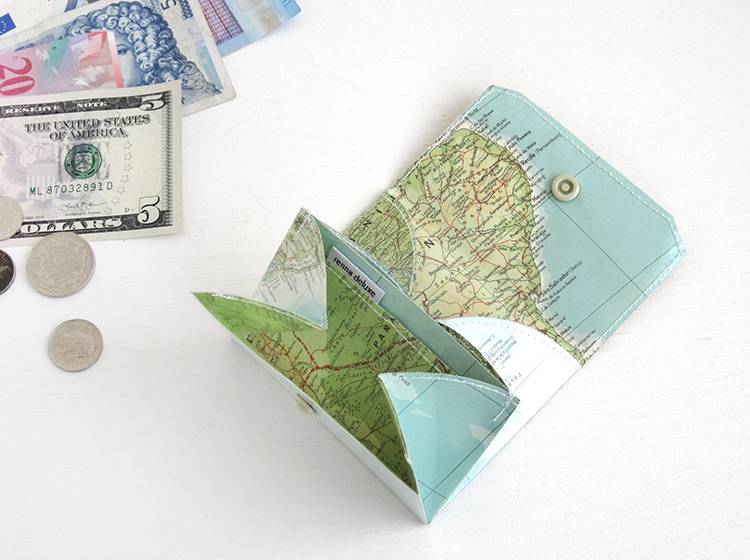 Renna Deluxe Atlas Portemonnaie aus Landkarten Günstig kaufen