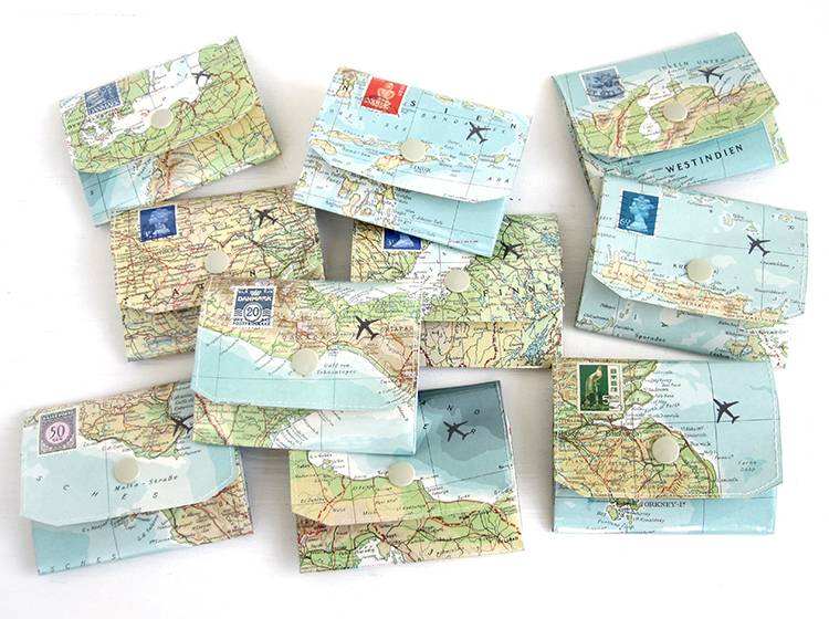 Renna Deluxe Atlas Portemonnaie aus Landkarten Günstig kaufen