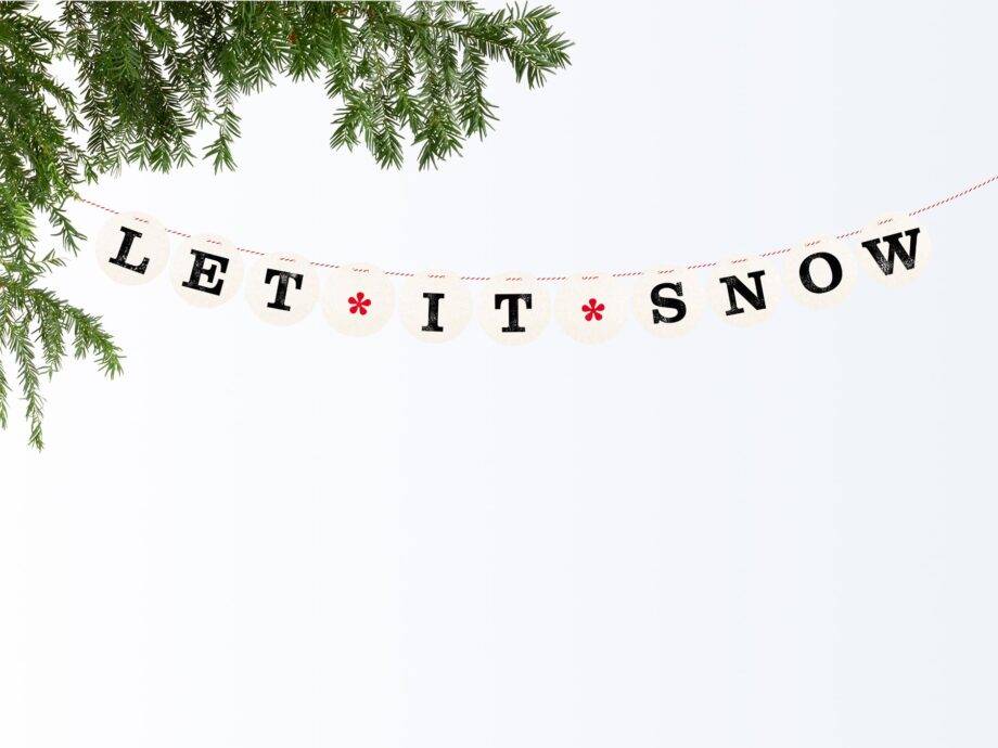 Renna Deluxe LET IT SNOW Girlande Muttertagsangebot